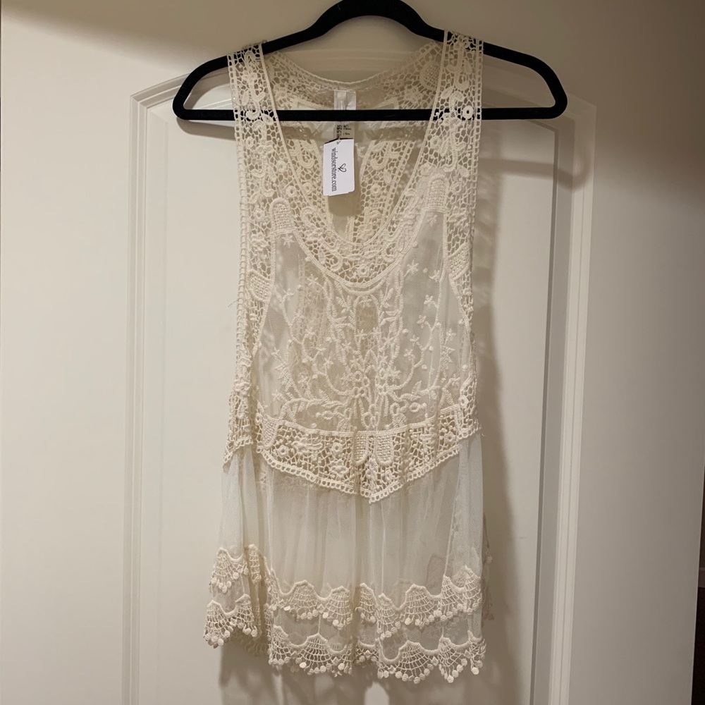 Sheer lace top